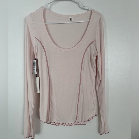 NWT Sunday Best Pink Fitted Blouse with Scoop Neckline - Picture 1 of 4
